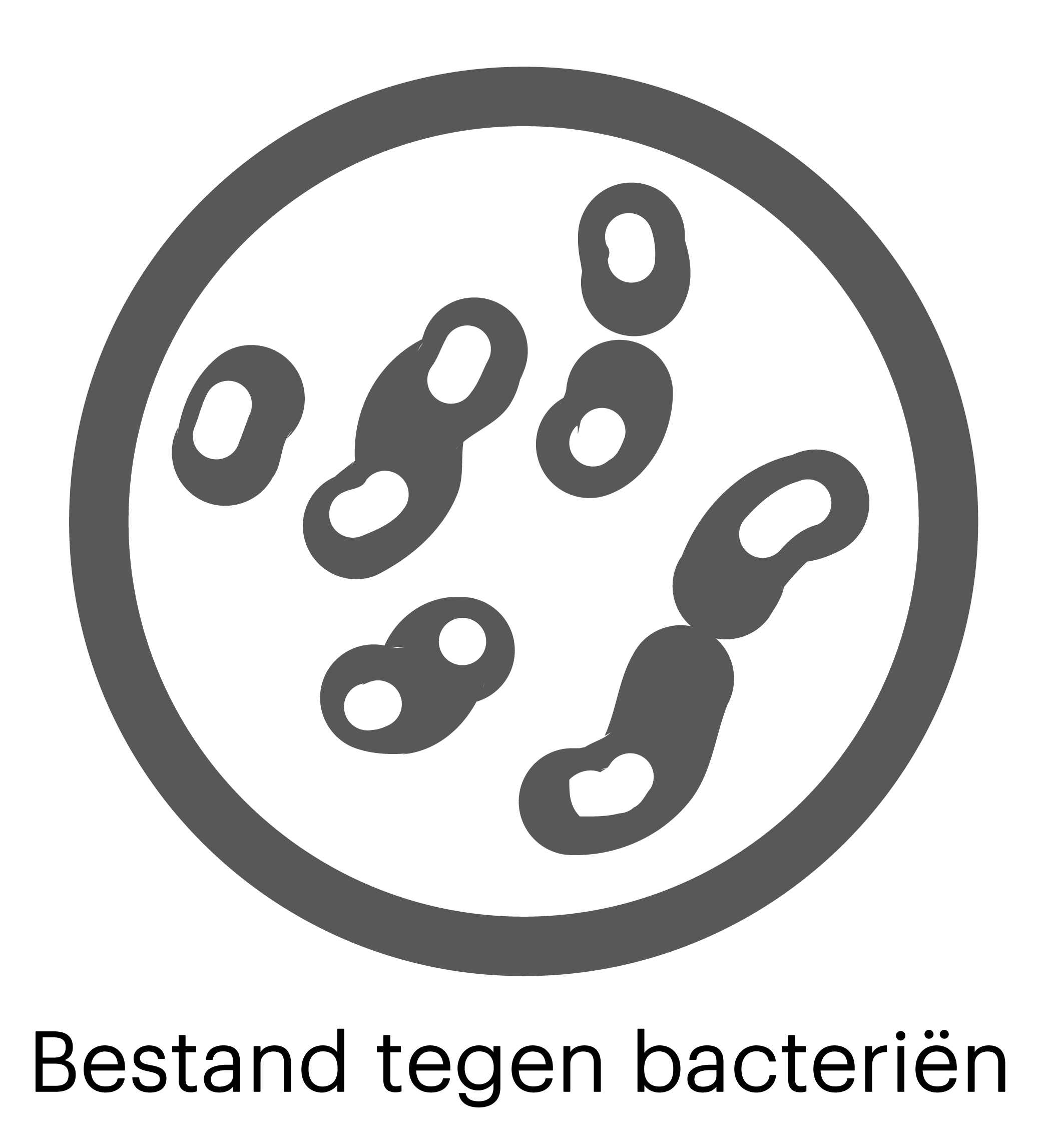 Logo van bacteriënbestendig oppervlak